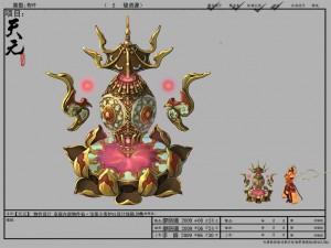 game model - family objects - lotus censer Modelo 3D