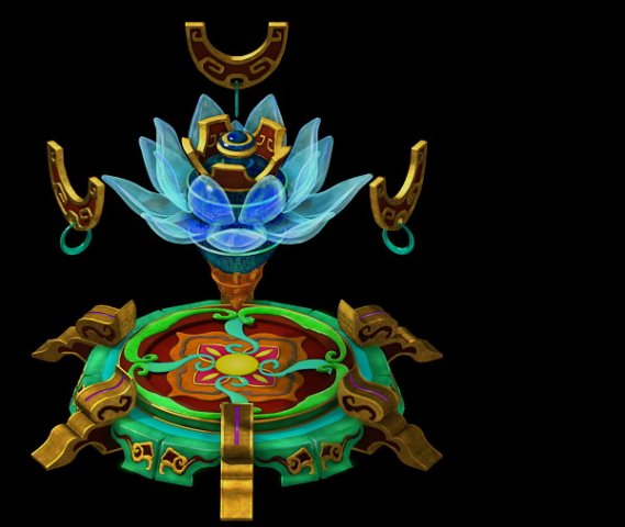 game model - family objects - lotus censer 02 3D Model .c4d .max .obj .3ds .fbx .stl .blend 
