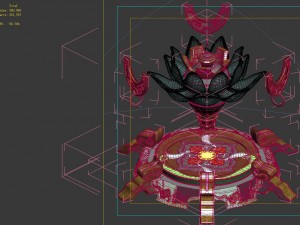 game model - family objects - lotus censer 02 3D Model