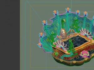 game model - family objects - bilolong king bed 3D Model
