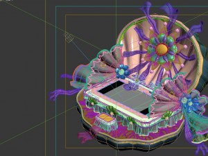game model - family objects - bilolong king bed 02 3D 모델