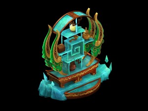 game model - family objects - ice lingxian lattice 3D Model