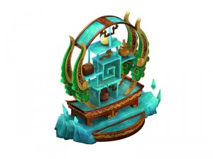game model - family objects - ice lingxian lattice Modello 3D