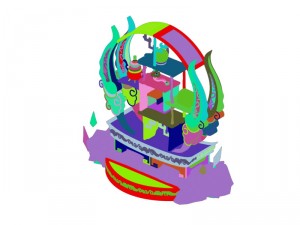 game model - family objects - ice lingxian lattice Modello 3D