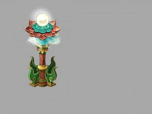 game model - family objects - cailian with beads 0 3D Model