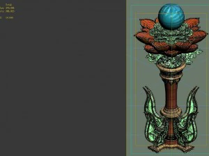 game model - family objects - cailian with beads 0 3D Model