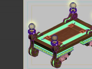 game model - intra family objects - coffee table 0 3D 模型