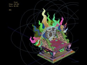 game model - family objects - red chance fire clou 3D Модель