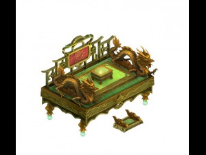 game model - family objects - beds 03 Model 3D