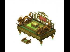 game model - family objects - beds 03 3D Model