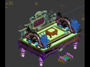 game model - family objects - beds 03 Model 3D
