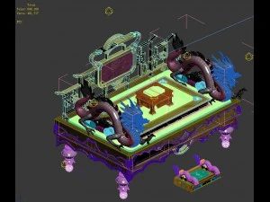 game model - family objects - beds 03 3D Model