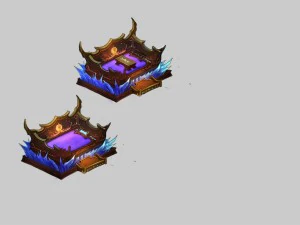 game model - home interior objects - bed cushion 3D Model