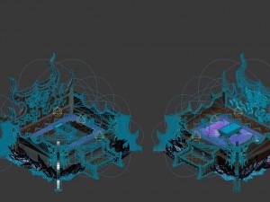 game model - home interior objects - bed cushion 0 3D Model