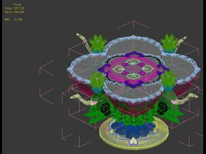 game model - family objects - bamboo table 3D Model
