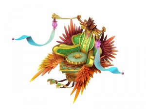 game model - in-house objects - big golden fairy 3D Model