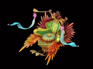 game model - in-house objects - big golden fairy 3D मॉडल
