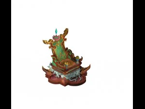 game model - home interior objects - stool chair c 3D Model