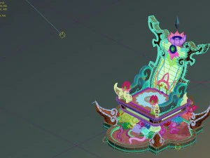 game model - home interior objects - stool chair c 3D Model