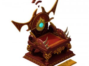 game model - home interior objects - stool chair c 3D Model