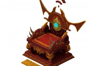 game model - home interior objects - stool chair c 3D Model
