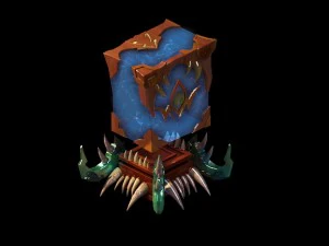 игровая модель &mdash; семейные предметы &mdash; костяное эбеновое дерево 2 3D Модель