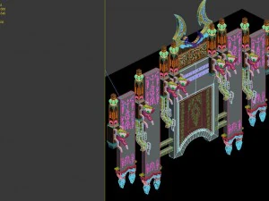 game model - family objects - jackpot moire screen 3D Model
