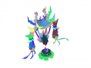 game model - family objects - jackpot moire gold s Modello 3D