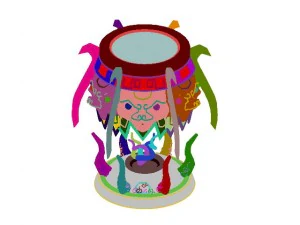 modelo de jogo - objetos familiares - banquinho m&aacute;gico Modelo 3D