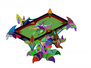 game model - family objects - magic table 3D Model