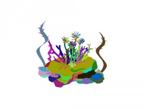 game model - family objects - mozu ling coral Modello 3D