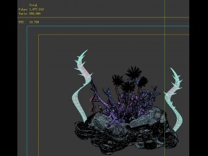 game model - family objects - mozu ling coral Modello 3D