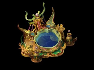 modelo de jogo - objetos familiares - mexilh&atilde;o de neve qionghua Modelo 3D