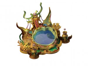 game model - family objects - qionghua snow mussel Modèle 3D