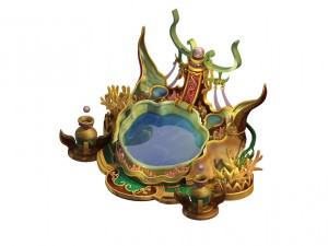 game model - family objects - qionghua snow mussel Modèle 3D