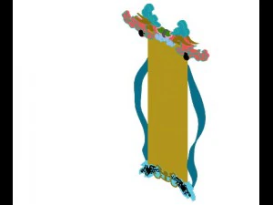 game model - family objects - calligraphy vertical 3D Model