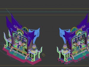 game model - family objects - bookshelf 3D Model