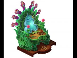 game model - family objects - dressing table - pai 3D Model