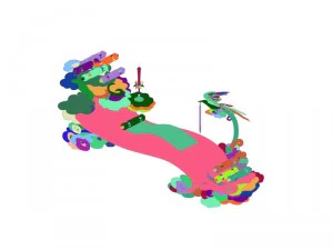 game model - family objects - tianjing clouds tabl 3D Model