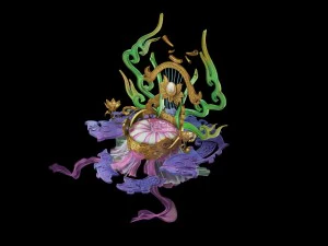 игровая модель - семейные предметы - кресло ангела 3D Модель