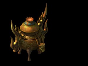game model - family objects - small censer 02 Modello 3D