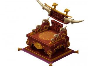 modelo de juego - objetos familiares - trono lingzhi de sangre Modelo 3D