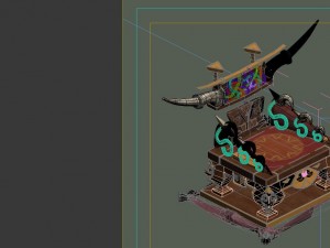 game model - family objects - blood lingzhi throne Model 3D
