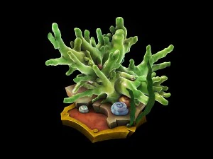 game models - family objects - jade coral 3D Model