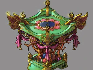 game model - family objects - table 06 3D Model