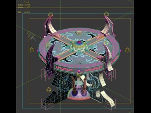 game model - family objects - zizhu table 02 3D Model