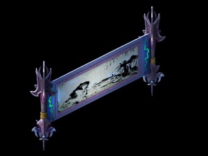game model - family internal objects - calligraphy Modèle 3D