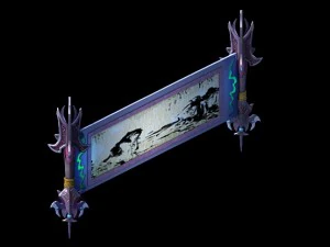 mod&egrave;le de jeu - objets internes de la famille - calligraphie Modèle 3D