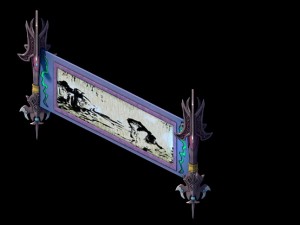 game model - family internal objects - calligraphy 3D Model