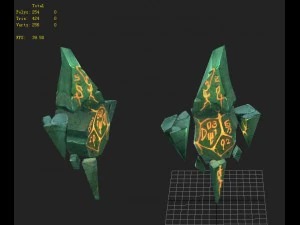 modelo de juego - banderas de bandera rota demonio espejo Modelo 3D